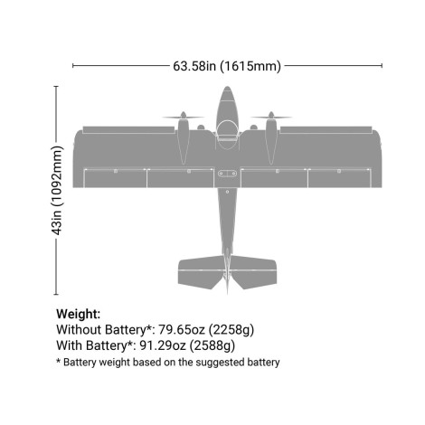 E-flite Twin Timber 1.6m PNP Electric Airplane E-flite Twin Timber 1.6m PNP Electric Airplane