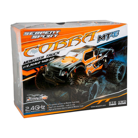 Serpent "Cobra MT-e" RTR 1/8 Off-Road Electric Monster Truck w/2.4GHz Radio Serpent "Cobra MT-e" RTR 1/8 Off-Road Electric Monster Truck w/2.4GHz Radio
