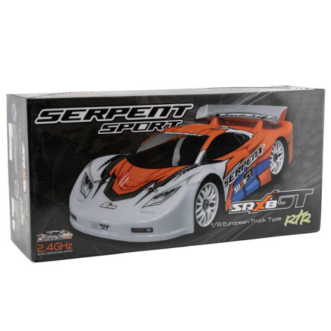Serpent SRX8 GT 1/8 RTR On-Road Nitro Sedan w/2.4GHz Radio Serpent SRX8 GT 1/8 RTR On-Road Nitro Sedan w/2.4GHz Radio