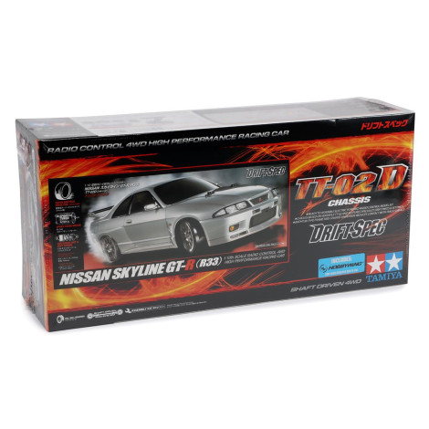 Tamiya Nissan Skyline GT-R R33 1/10 4WD Drift Spec Kit (TT-02D) Tamiya Nissan Skyline GT-R R33 1/10 4WD Drift Spec Kit (TT-02D)