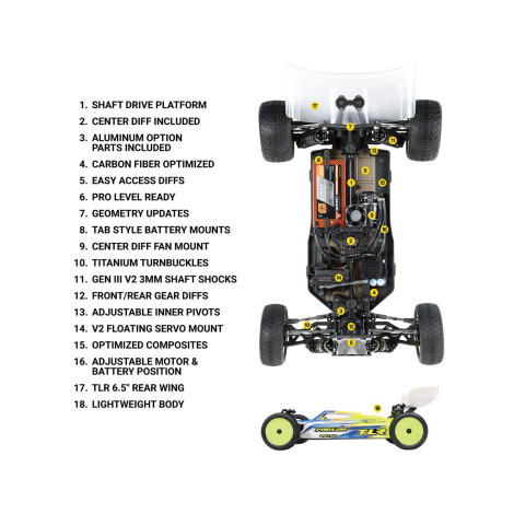 Team Losi Racing 22X-4 Elite 1/10 4WD Buggy Race Kit Team Losi Racing 22X-4 Elite 1/10 4WD Buggy Race Kit