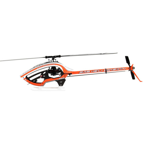 SAB Goblin Raw 420 Electric Helicopter Kit (Orange/White) w/Blades & Motor SAB Goblin Raw 420 Electric Helicopter Kit (Orange/White) w/Blades & Motor