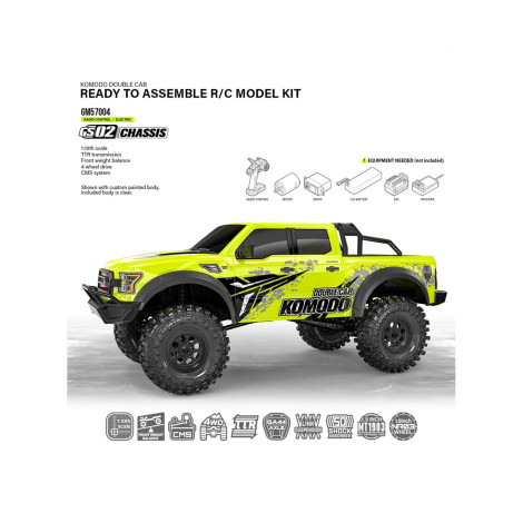 Gmade Komodo Double Cab GS02 Off-Road 1/10 4WD Rock Crawler Kit Gmade Komodo Double Cab GS02 Off-Road 1/10 4WD Rock Crawler Kit