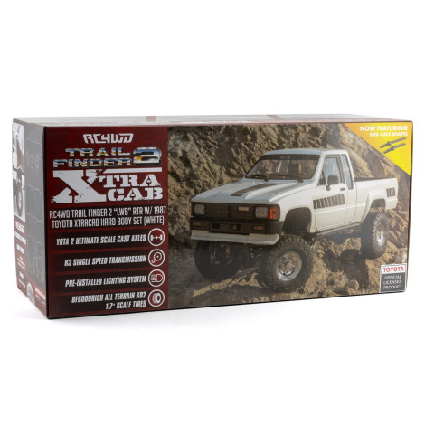 RC4WD Trail Finder 2 "LWB" 1/10 RTR 4WD Scale Trail Truck w/1987 Toyota XtraCab Body & 2.4GHz Radio (White) RC4WD Trail Finder 2 "LWB" 1/10 RTR 4WD Scale Trail Truck w/1987 Toyota XtraCab Body & 2.4GHz Radio (White)